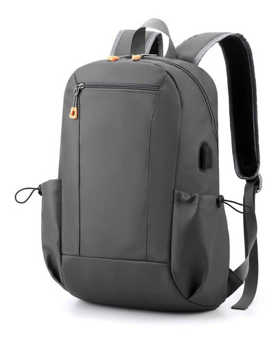 Mochila scholarurban ATOP B069 color gris diseño liso 25L