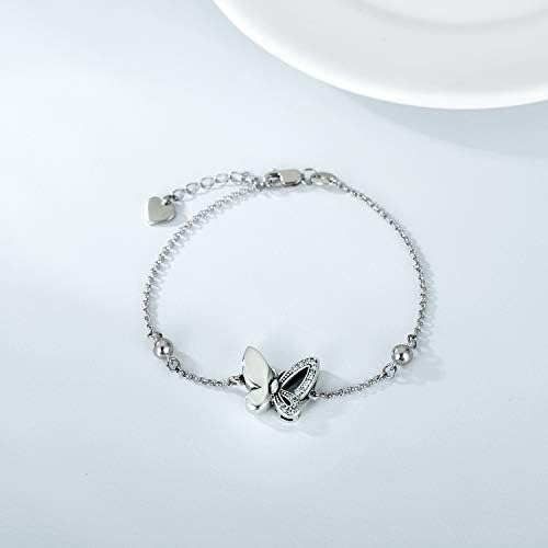 Joyería De Cremación De Mariposas, Pulsera De Urna De Plata