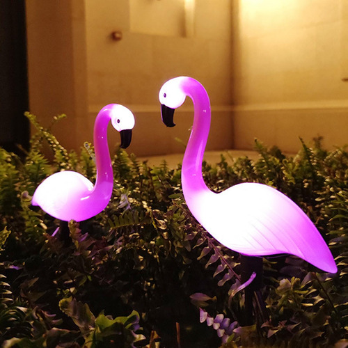 3 Piezas De Luz De Paisaje De Flamencos, Luz De Césped, Luz