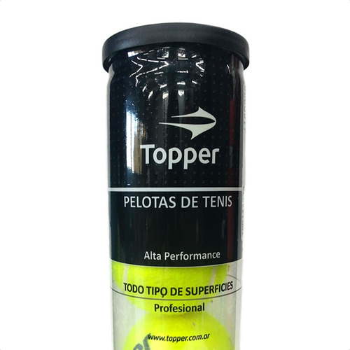 Imagen 2 de 3 de Tubo Pelotas Tenis Topper Tennis X 3 All Court
