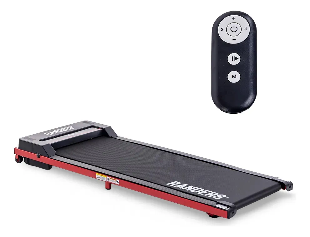 Cinta Caminar Con Motor Arg-360 Randers Ultraplana Display N Color Rojo/Negro