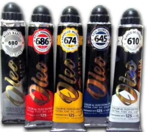 Pack X 5 Oleos Profesionales Alba X 125 Ml.