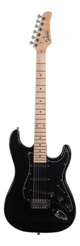 Guitarra eléctrica Glarry GST de tilo black con diapasón de arce