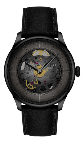 Reloj Tissot Chemin Des Tourelles Skeleton Negro