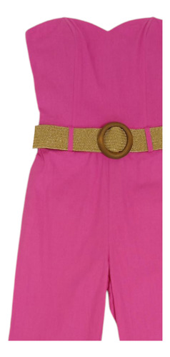 Jumpsuit Mujer Strapless Fiesta Elegante Con Cinturón Negro M