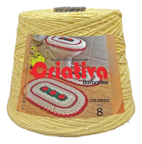 Barbante Criativa 2kg N.º 6 Cor 324 Amarelo Bebê