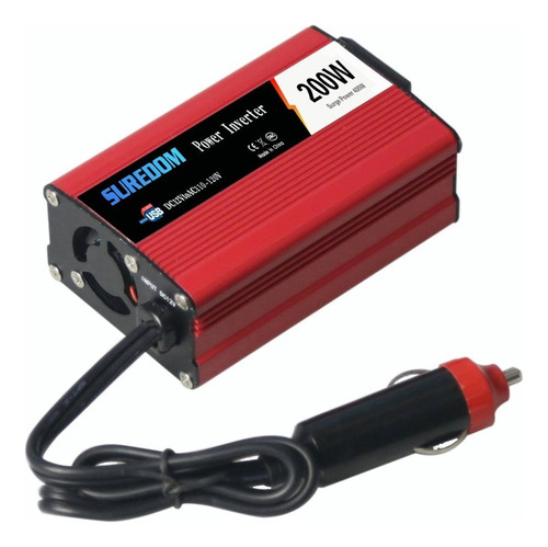 Inversor De Energía Automotriz 200w Dc 12v A 110v Onda Sinus