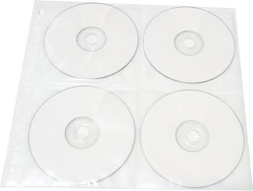 25pack 8 Disc Cd Dvd Poly Sleeves 3 Ring Binder Pages  ...