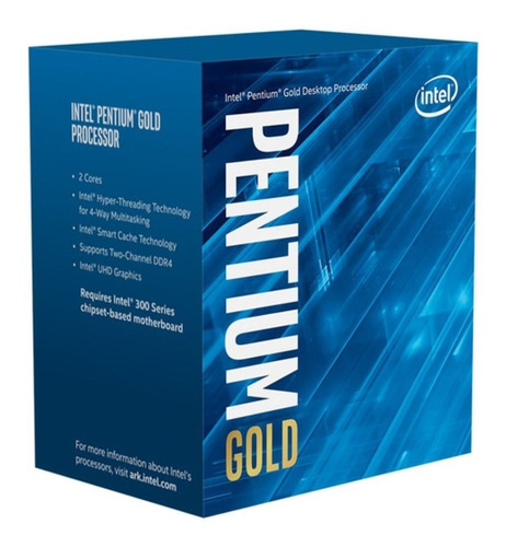 Procesador Pentium Gold G6400, Hasta 4,0 Ghz, Lga 1700
