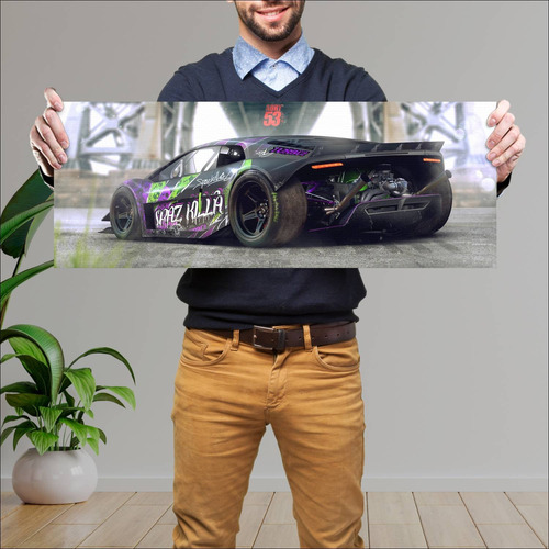 Cuadro 30x80cm Auto Cola Lamborghini