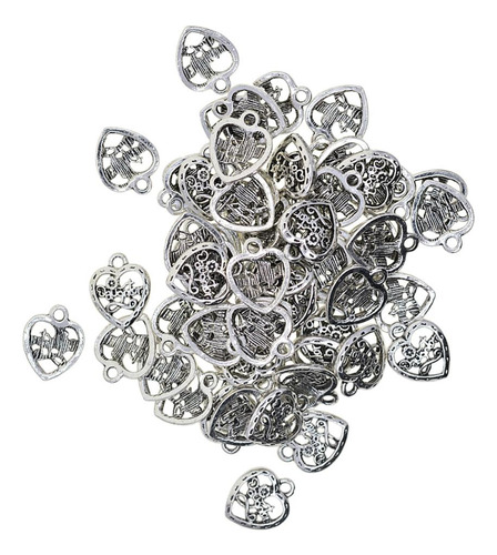 50 Piezas Colgantes De Plata Filigrana Para Fabricación De