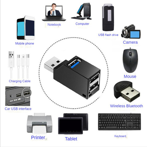 Adaptador Usb 2.0, Extensor, Caja Divisora 3 Para P