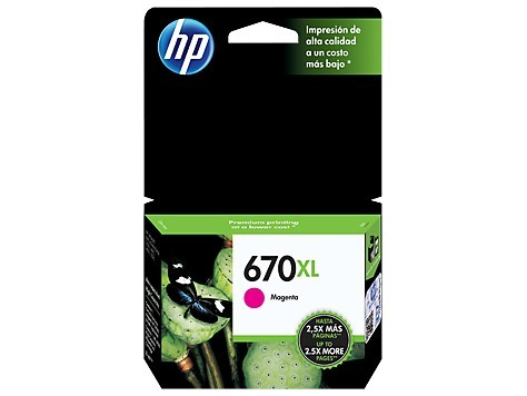 Cartucho Hp 670 Xl Magenta Cz119al Ink Advantage 4625 5525