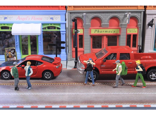2 X 1/64 Figuras Diorama Street Scene Escenario Modelo Kit