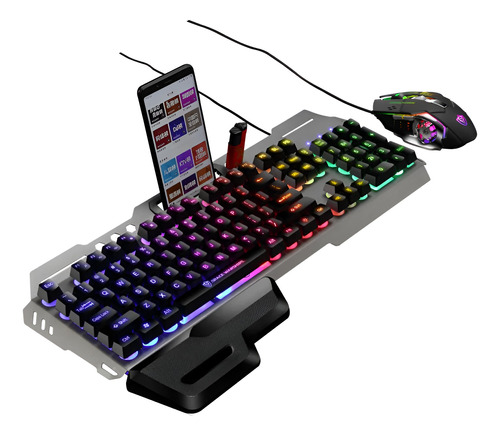 Kit Gaming Teclado + Mouse Gamer Luces Rgb Colores 