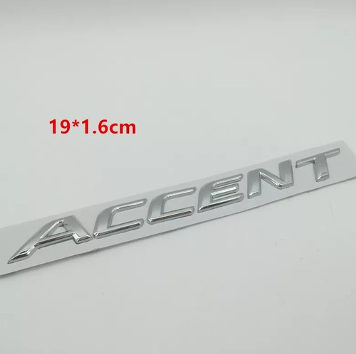 Emblema Accent Hyundai Letra Insignia Logotipo Autoadhesivo