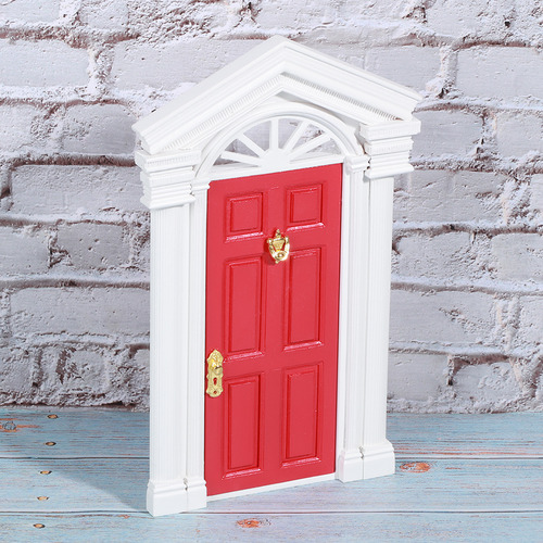 Mini Casa De Muñecas Con Puerta 1:12 En Miniatura De Madera