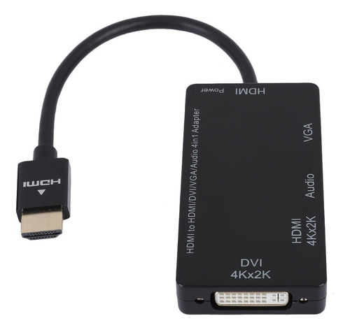 Adaptador Cabledeconn Hdmi A Dvi 4k/vga/hdmi 4k/audio 4 En 1