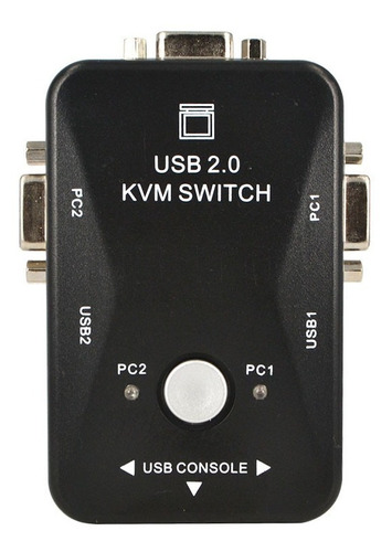 Switch Kvm 2 Puertos Usb + 1 Vga Controla 2 Computadoras
