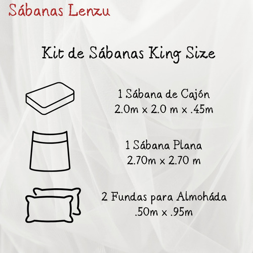 Sábanas Lenzu King Size Ultra Suave Estampada 2500 Hilos