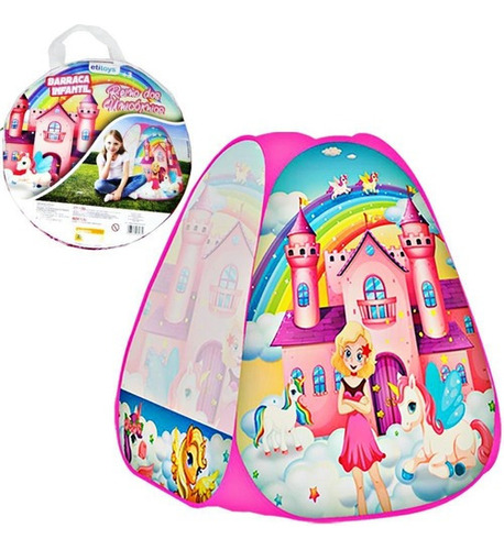 Barraca Infantil Toca Dobravel 88x76cm Na Bolsa Cor Colorida