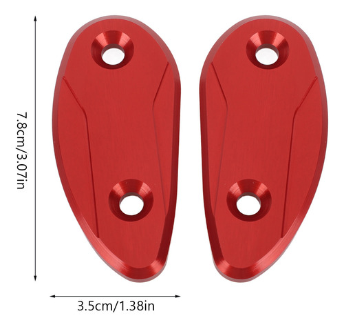 Funda Para Espejo Retrovisor De Moto, 2 Unidades, Color Rojo