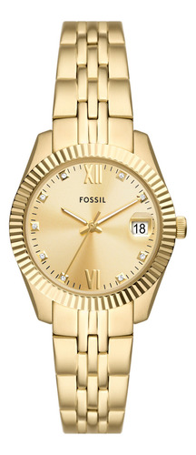 Reloj Mujer Fossil Scarlette De Acero Inoxidable2 Correa Dorado