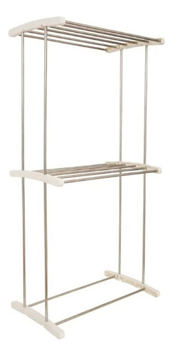 Varal De Roupas De Chão 2 Andares 120cm Cor Branco