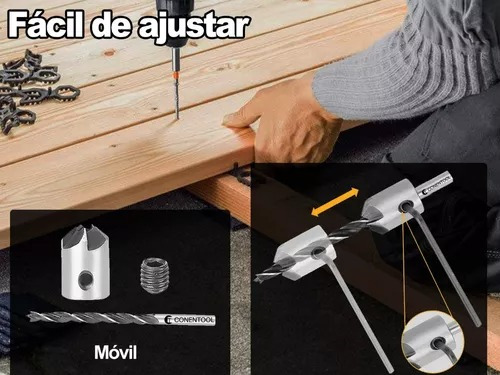 Brocas Avellanadoras Escalonadas Y Sacabocado, 26 Piezas