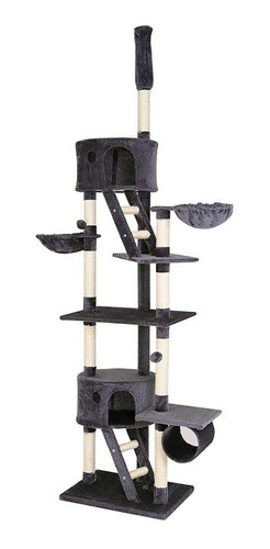 Rascador Torre Para Gato 2.10m Altura Hamaca Y Casa Pethome