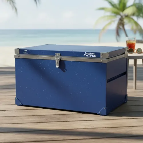 Caixa Catfer Térmica Azul 90 Litros | MercadoLivre