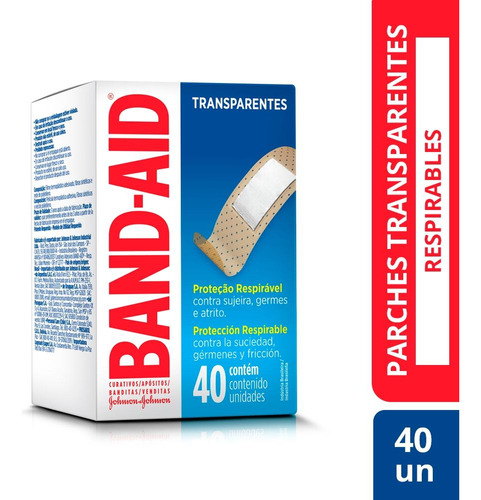 Apósitos Adhesivos Sanitarios Band-aid® Transparentes X 40un