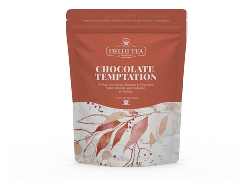 Imagen 4 de 8 de Pack Té Hebras Delhi Tea Premium Doypack - X 8 Un.