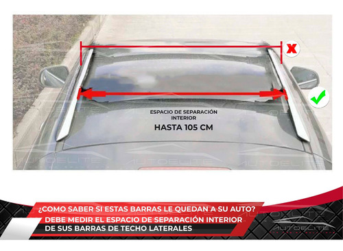 Imagen 4 de 10 de Barras Portaequipaje Universales Negro Con Candado 105cm