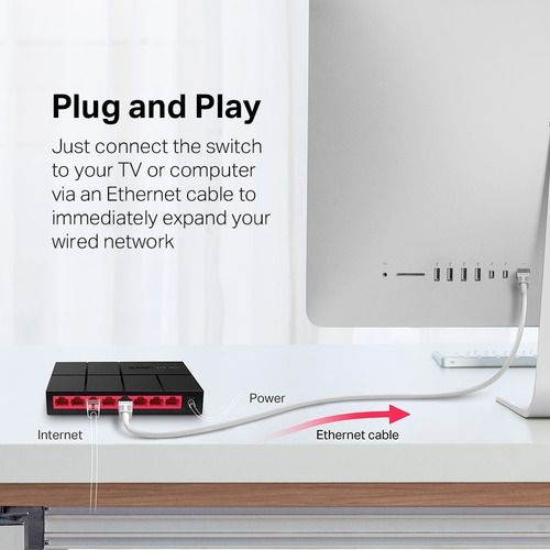 Imagen 4 de 4 de Switch De Escritorio Ms108g 8 Puertos A 10/100 / 1,000 Mbps