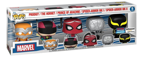 Spiderman Funko Pop Spider Armor / Prodigy / The Hornet Excl