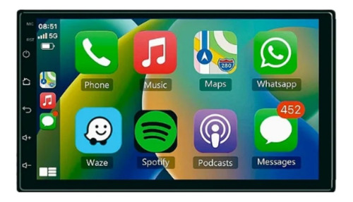 Multimidia 7 Pol Carplay Sem Fio Androidauto Mp5 Kx3 Krc3100