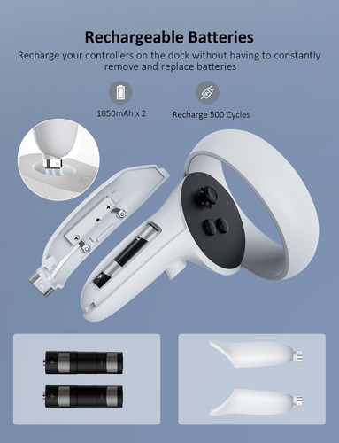 Base De Carga Nexigo Mejorada Con Luz Led Para Oculus Quest