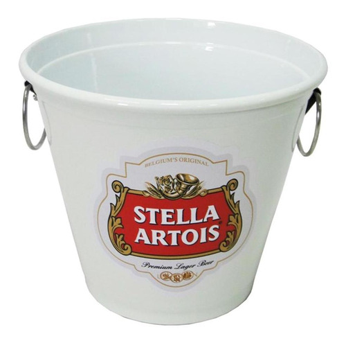 Balde De Gelo De Aluminio Redondo Com Alca Stella Artois 3l