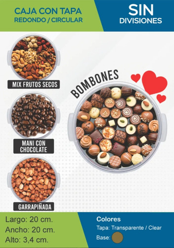 Bandeja Dulce Golosinas/souvenir 20x20x3,4 - 25 Unidades