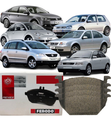 Kit Pastilha Dianteira Ferodo Ceramica Audi A3 1.6 1.8 Aspir