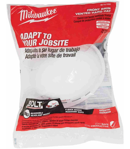 Imagen 3 de 10 de Casco Rigido De Seguridad Ventilado Milwaukee 48731000