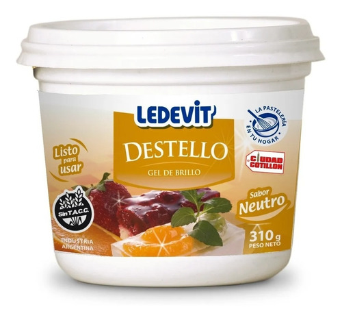 Gel De Brillo Neutro / Frutilla Destello 310g Ledevit