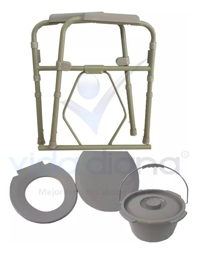Silla Comodo De Acero Gris Plegable 3 En 1