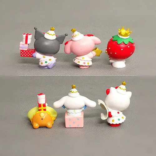 Set 6 Figuras Sanrio Colección Completa Kuromi Cinnamorroll