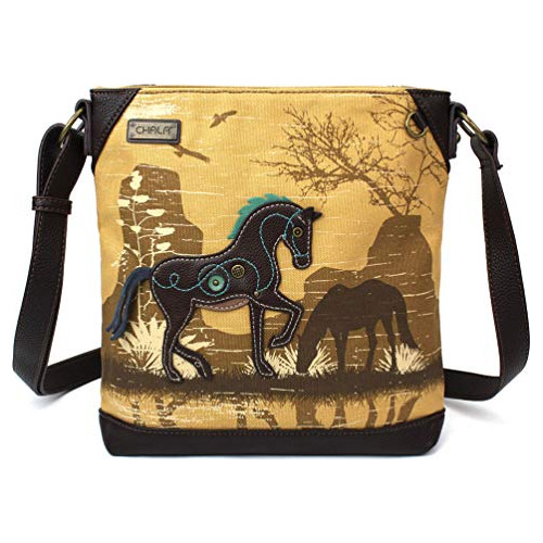 Bolsos Chala Safari Canvas Mid-size Crossbody Messenger Bag