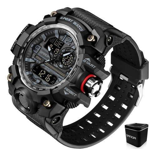 Reloj De Digital Analog Hombre Táctico Deportivo Impermeable