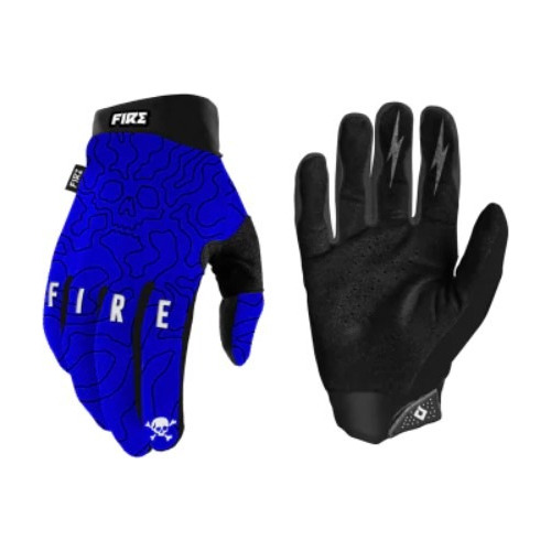 Guantes Attack Azul Adulto Enduro Moto Atv Fire Mx