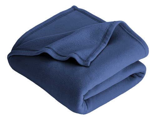 Manta Azul Marinho De Microfibra Lisa Casa Laura Enxovais Casal Cobertor Soft Veludo