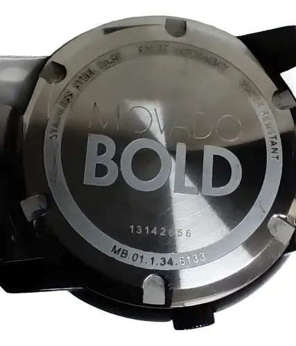 Relógio Movado Bold Ion Preto Aço 40mm Manual E Caixa
